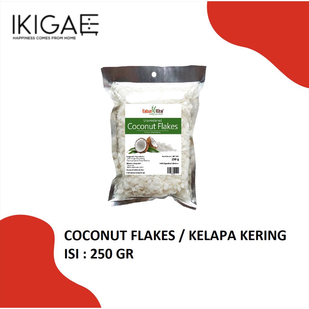 

COCONUT FLAKES / KELAPA SERUT KERING ASLI KEMASAN 250 GR