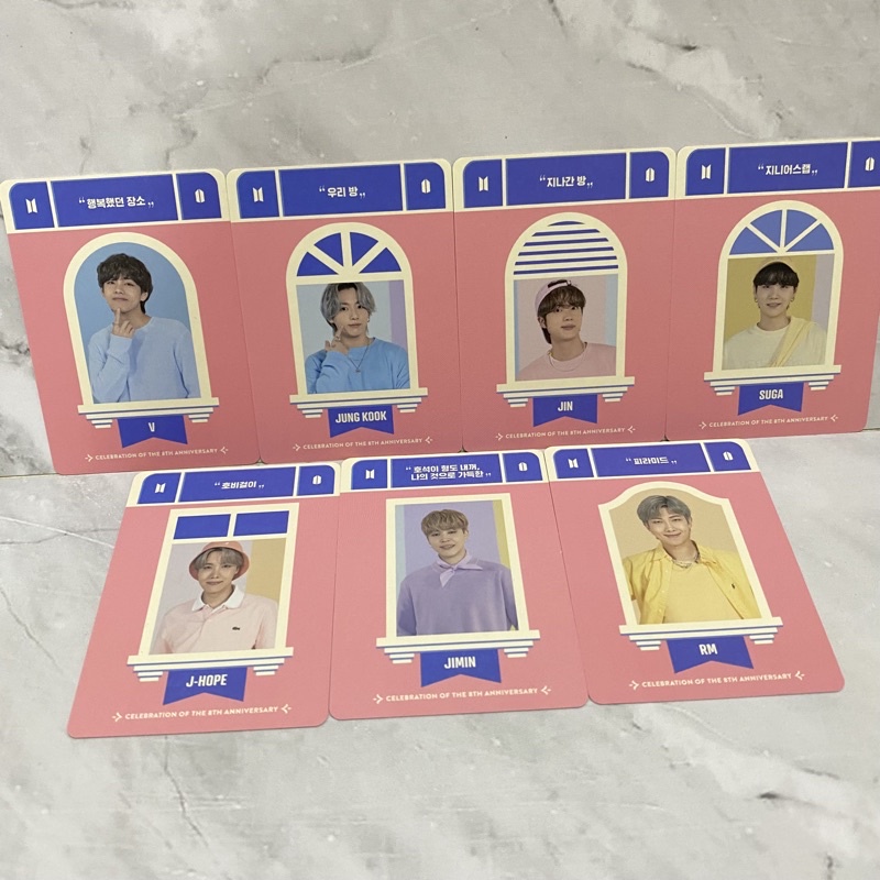 BTS Festa d day calendar mini photocard  pc Official RM V JK SUGA J HOPE JIMIN JIN TAEHYUNG JUNGKOOK