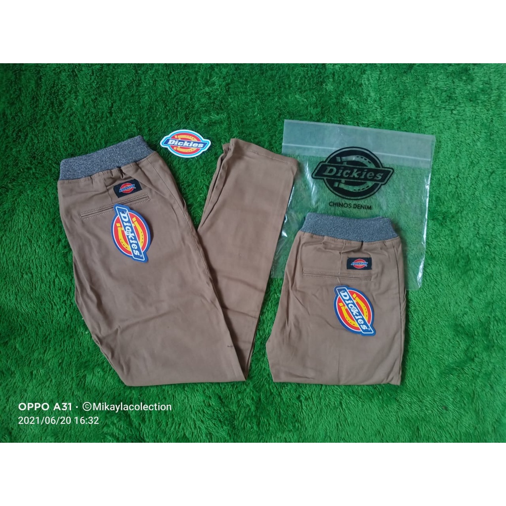 Celana Chino RIP Pinggang Karet Panjang Mocca Dickies