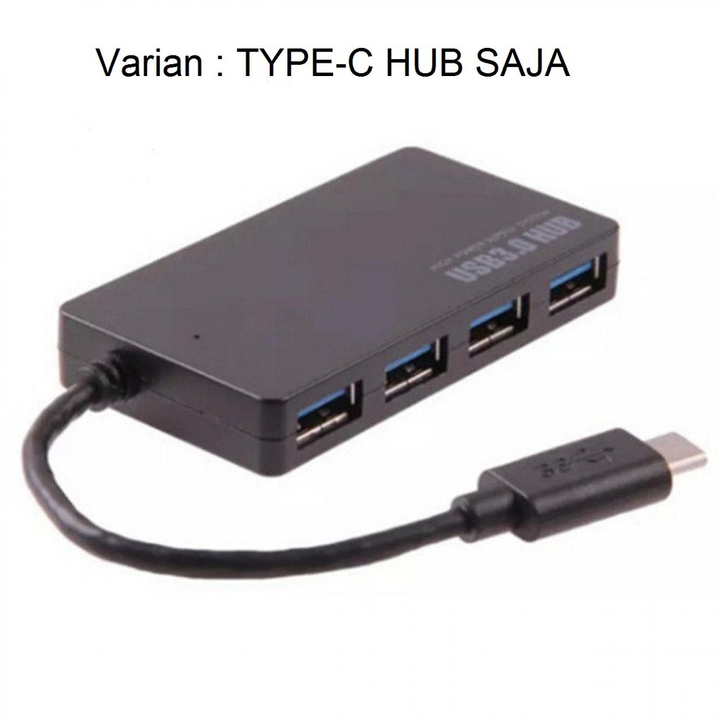 OTG USB Type C to USB 3.0 Hub Adapter 4 Port Pembagi Extension Power