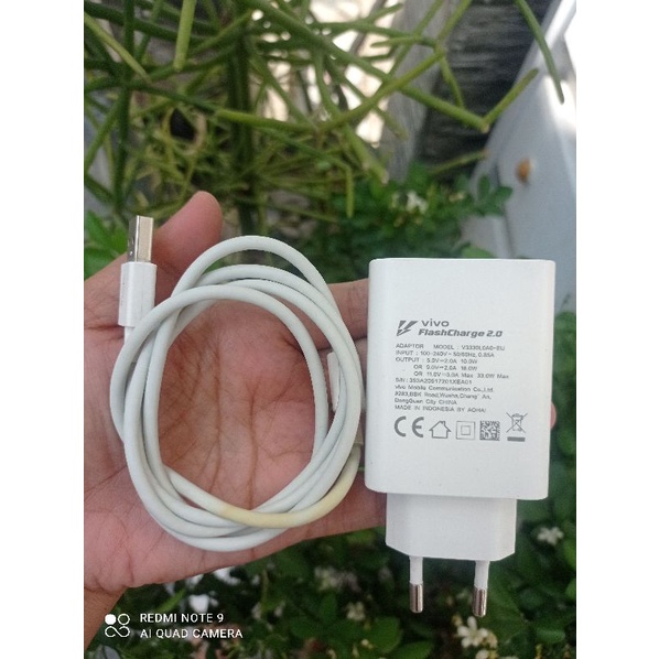 Charger ori Vivo v20 v20 se x50  asli cabutan copotan bawaan hp super turbo aktif type c 30 watt