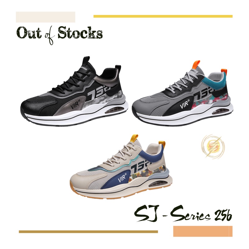 [NOOS] Sepatu Trendy Sneakers Pria Style Hangout Casual Kualitas Import Premium - 256 (FREE BOX)