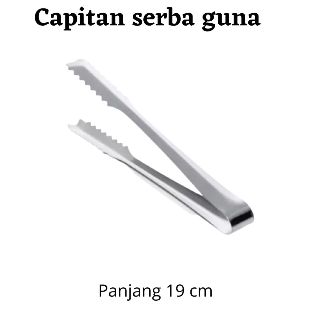 Capitan Serbaguna Capitan Buhur Bahan Stainlish Anti Karat/  Ice Tong Stainless Steel/ Capitan arang