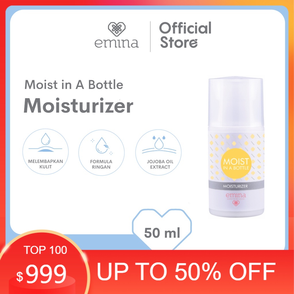 Emina Moist In a Bottle 50 ml - Pelembab Wajah