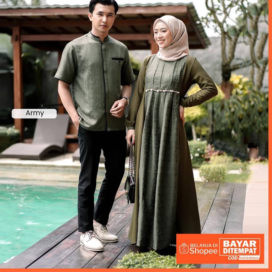 Flash Sale - PRODUK COUPLE GAMIS LEBARAN  KEKINIAN  BISA  MAXI DRESS| SERAGAM BRIDESMAID GAMIS BROKA
