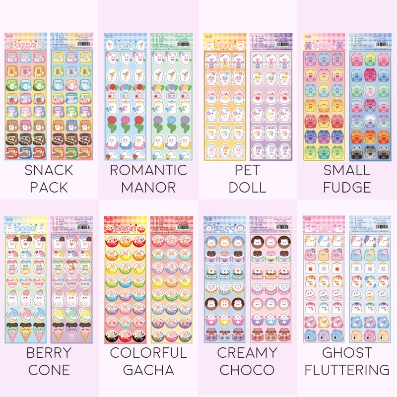 Bear and Rabbit Fantasia Diary Deco Stickers