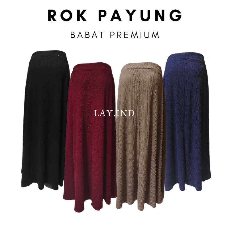 Rok Payung Babat Premium // Rok Semi Payung Babat // Rok Wanita Panjang Jumbo