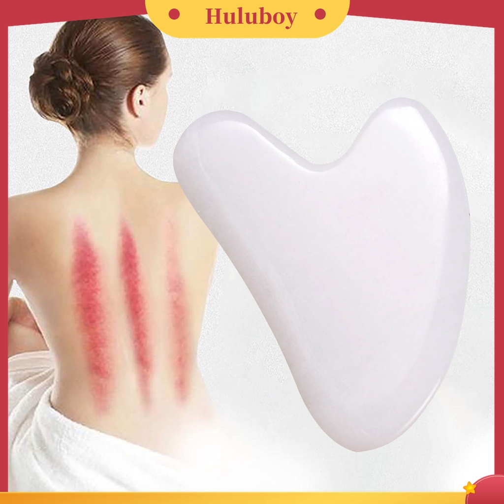 Huluboy Huluboy♡ Papan Pijat Guasha Bentuk Hati Bahan Kulit Sintetis Warna Putih Untuk Wajah