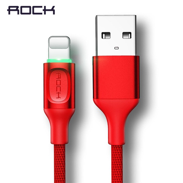 KABEL AUTO DISCONNECT FAST CHARGING ROCK 2,1A IPHONE 1M