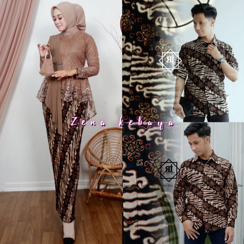 COUPLE KEBAYA SELENDANG COUPLE KEBAYA TUNANGAN KEBAYA MODERN KEMEJA BATIK COWOK