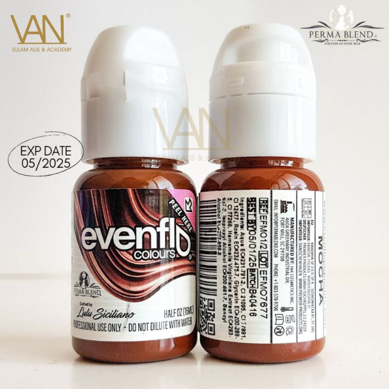 TINTA SULAM ALIS PERMABLEND EVENFLO MOCHA 15 ML/ EXP 2025