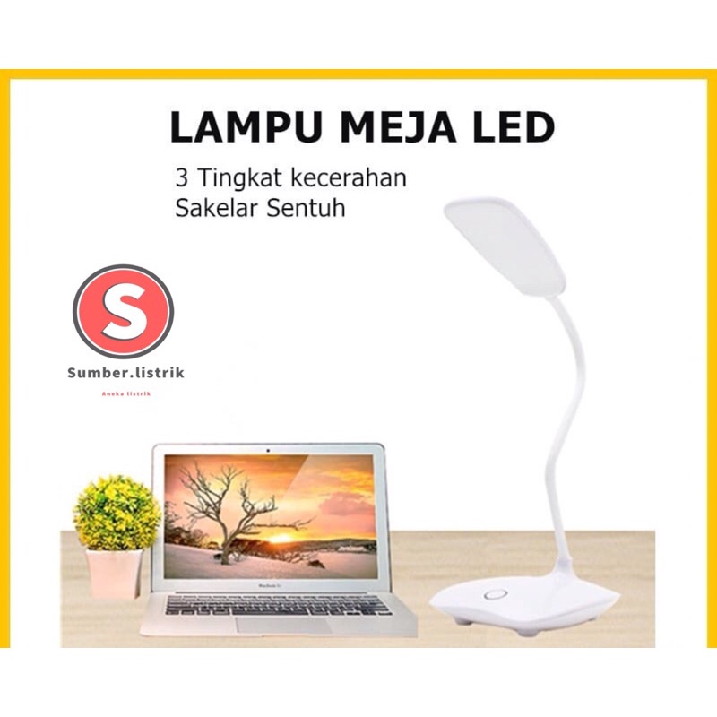 Lampu LED Meja Belajar/Lampu Baca White Portable