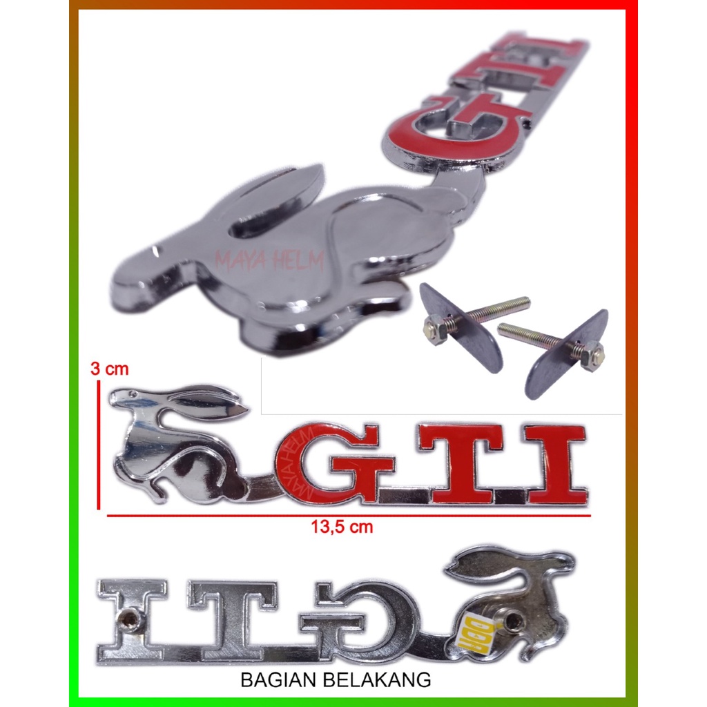 Emblem Logo Grill GTI Warna Best Quality