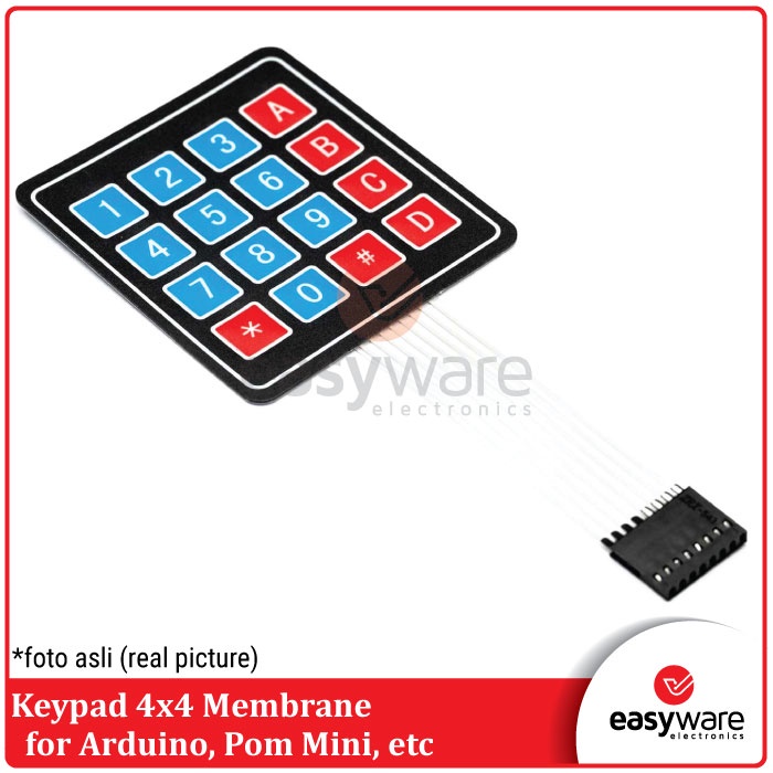 KEYPAD 4X4 MEMBRANE 16 KEY KEYPAD MATRIX 4X4 KEYPAD POM MINI PERTAMINI KEYPAD ARDUINO