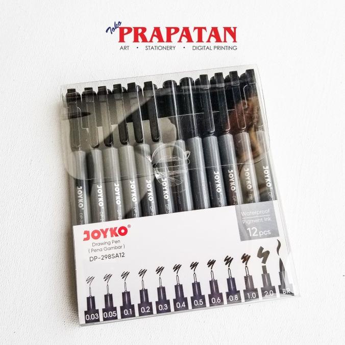 

(BISA COD) Joyko Drawing Pen Set 12pcs DP-298SA12 / Pena Gambar TERJAMIN Kode 911