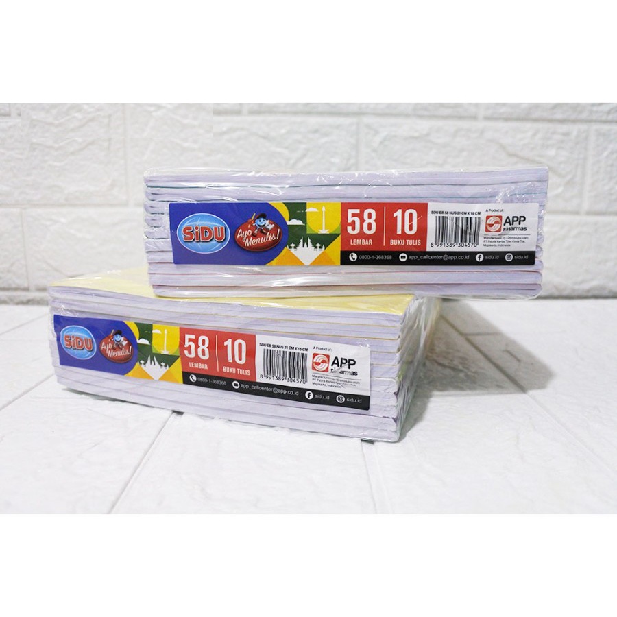 

Buku Tulis SIDU 58 Lembar ( ISI 10 BUKU)