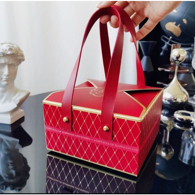 KOTAK TENTENG EXCLUSIVE MOTIF HAPPINES MERAH BOX MEWAH UNIK BK-68