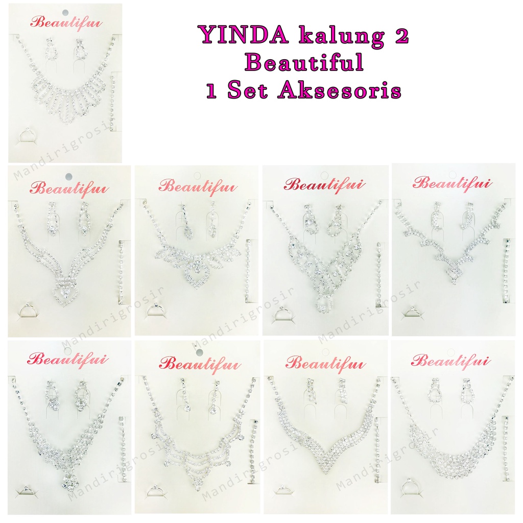 1 Set Aksesoris*YINDA kalung 2 *Beautiful * Aksesoris