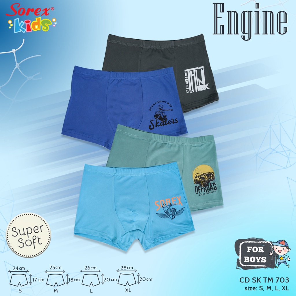 SOREX Kids Celana dalam anak boxer anak GM651 GM602 GM603 TM701 TM770 TM703