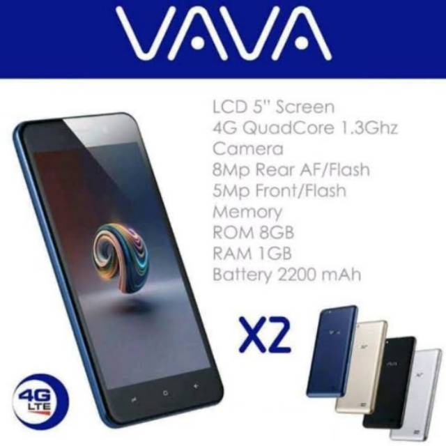 HP Vava X2 - Android 5" 4G LTE - Ram 1GB / 8GB - Android Murah - Garansi Resmi 1 Tahun