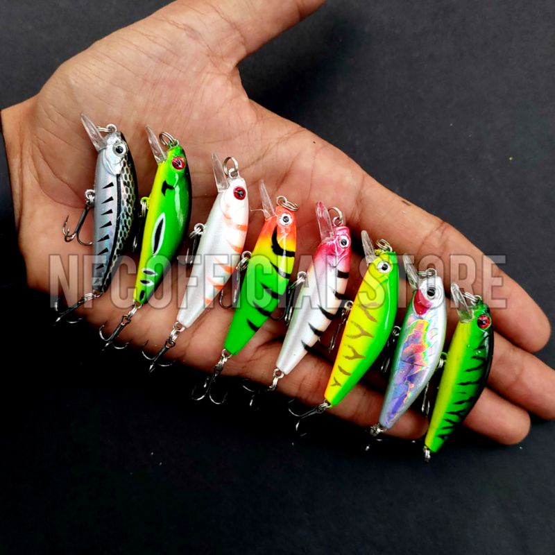 Lure Minnow Sinking 5 cm / 6 gram, BEST KILLER ACTION Kualitas Premium, Rekomendasi untuk Ultralight casting
