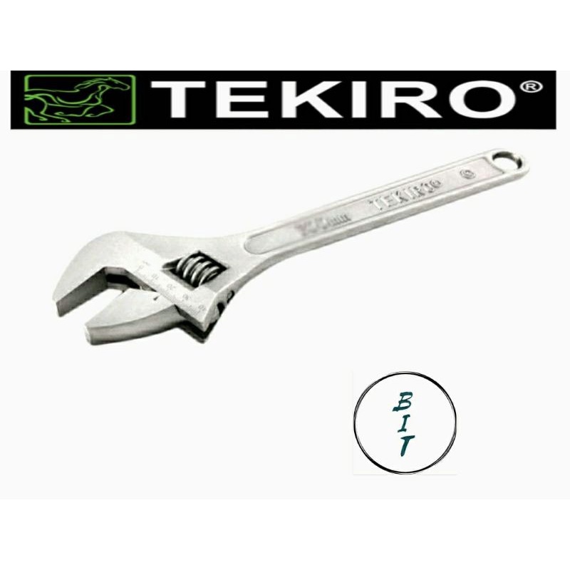 TEKIRO kunci inggris 12 inch ADJUSTABLE WRENCH (CHROME). item code WR-AD0283