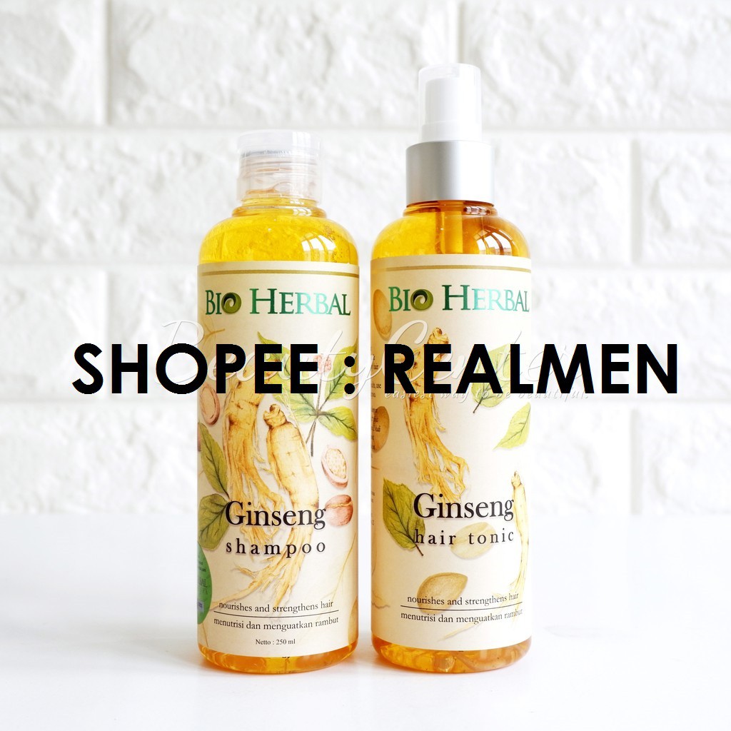 BIO HERBAL Sampo Penguat Rambut Rontok Bio Herbal Ginseng Shampoo &amp; Hair Tonic BPOM