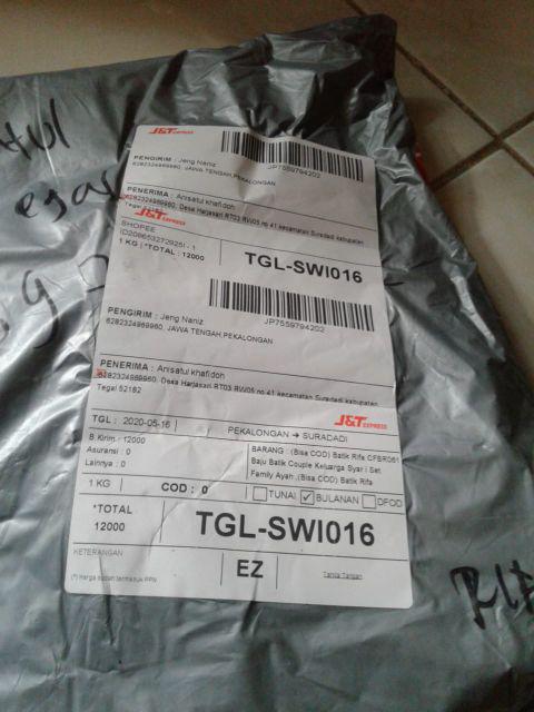 (bisa Cod) Batik Rifa Cfbr061 Baju Batik Couple Keluarga Syari Set Family Ayah Ibu & 2 Anak