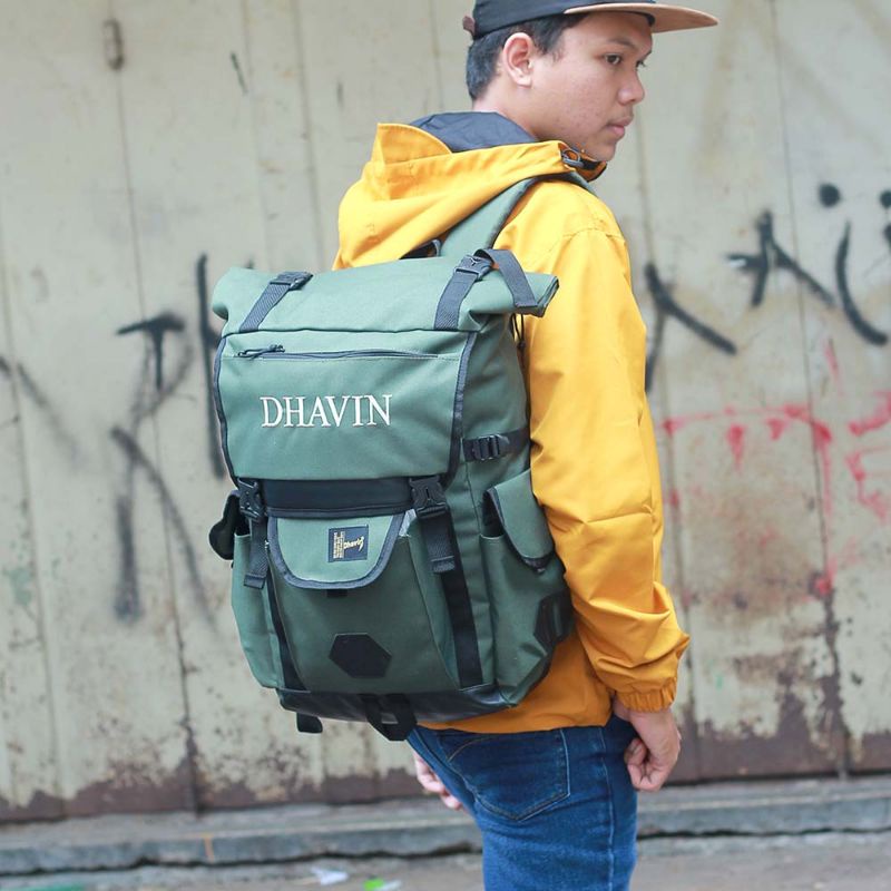 AUTHENTIC Tas Ransel Pria Cowok Besar Semi Carier 40 L Punggung Pria Kuliah Kerja Hiking Gunung Travel Bag Backpack Outdor