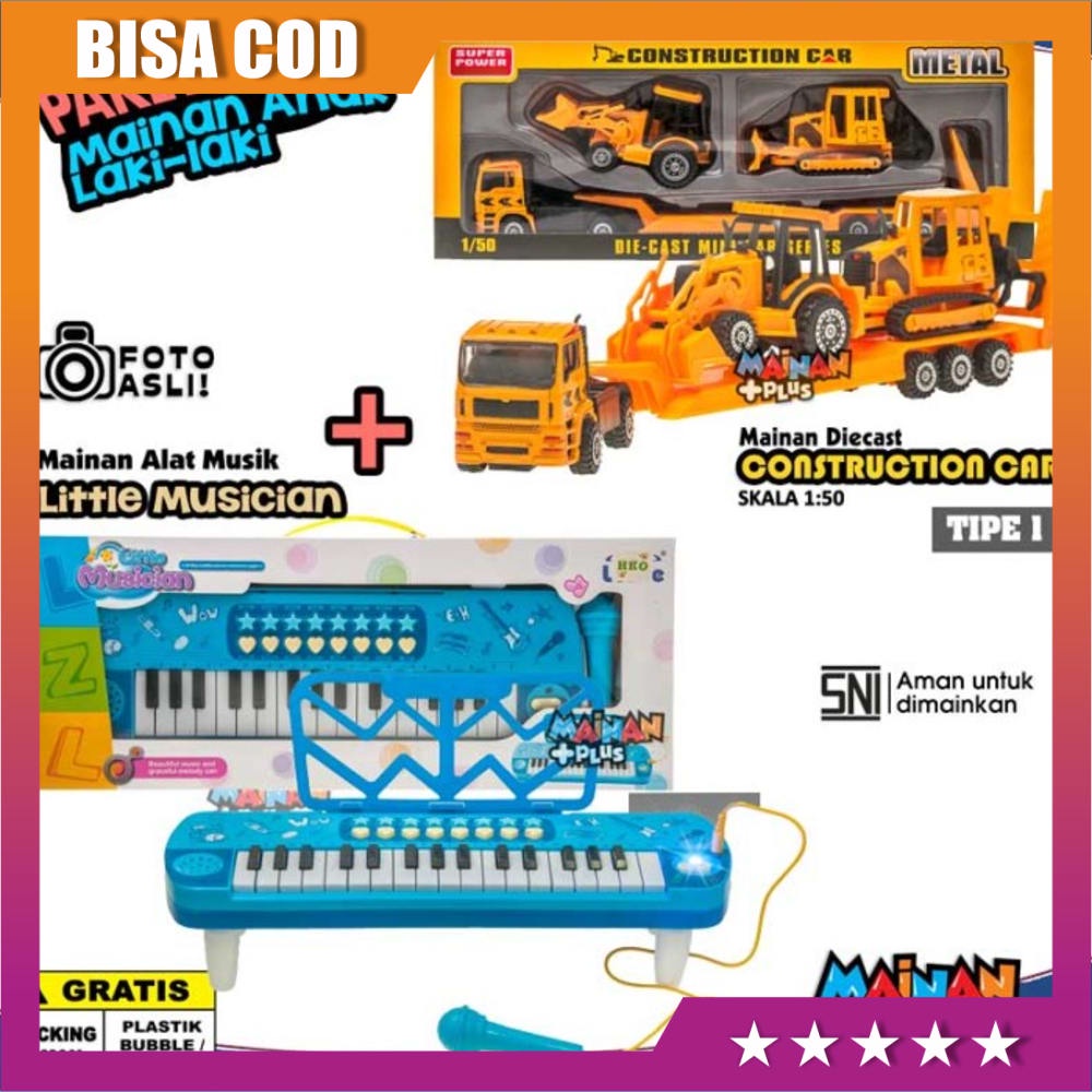 PROMO EKSKLUSIF Paket Mainan Anak Laki Laki Piano Die Cast 