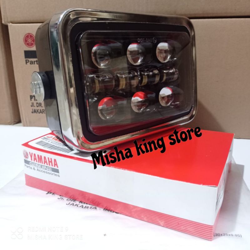 Reflektor lampu kotak rx king 5t5 led tembak 10 mata lampu depan RX king lama led RX king kobra RX s