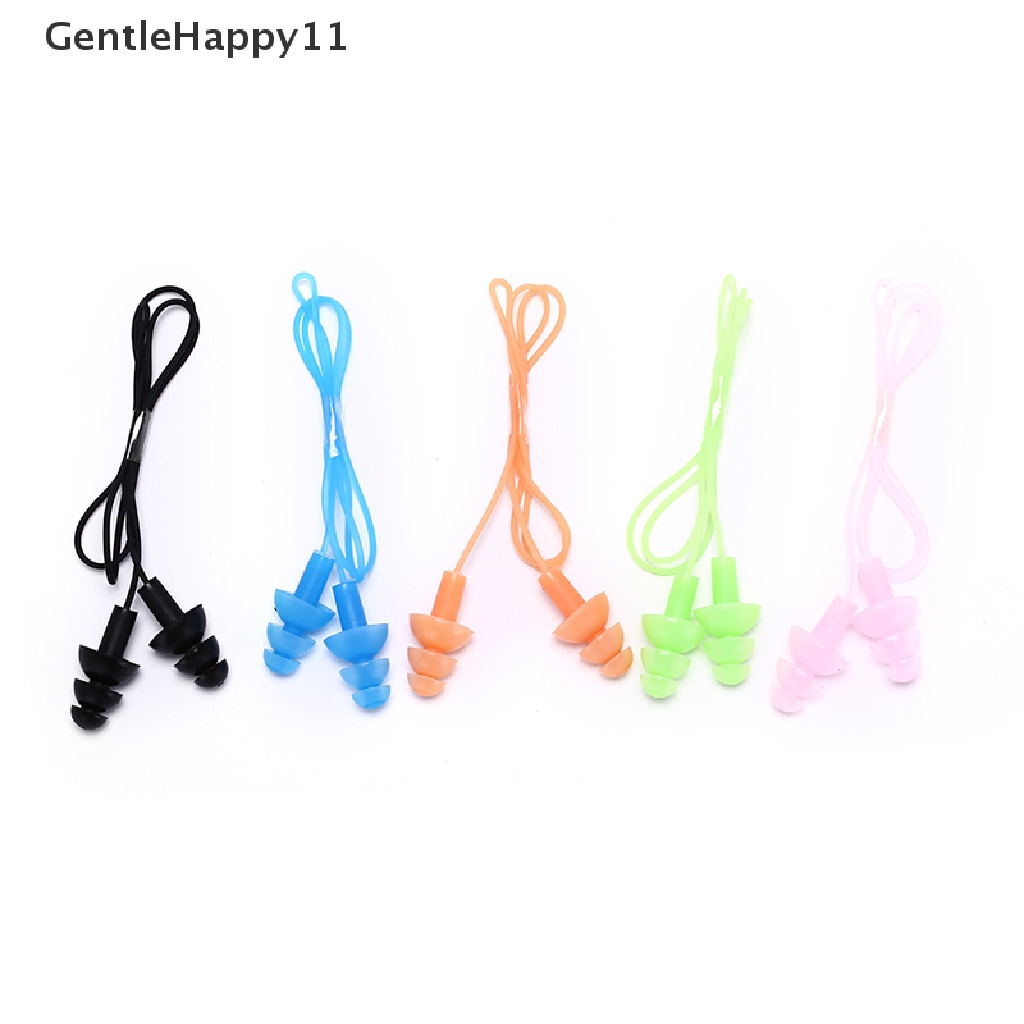 Gentlehappy Silikon Renang Ear Plugs Earplugs Gear Pool Aksesoris Olahraga Air