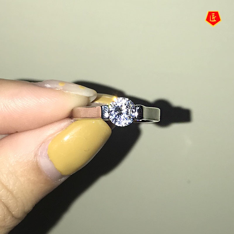 [Ready Stock]Fashion Simple Moissanite Ring