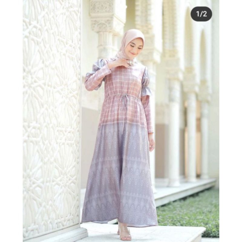 Jual preloved vanilla hijab two tone dress vanilla hijab Shopee Indonesia