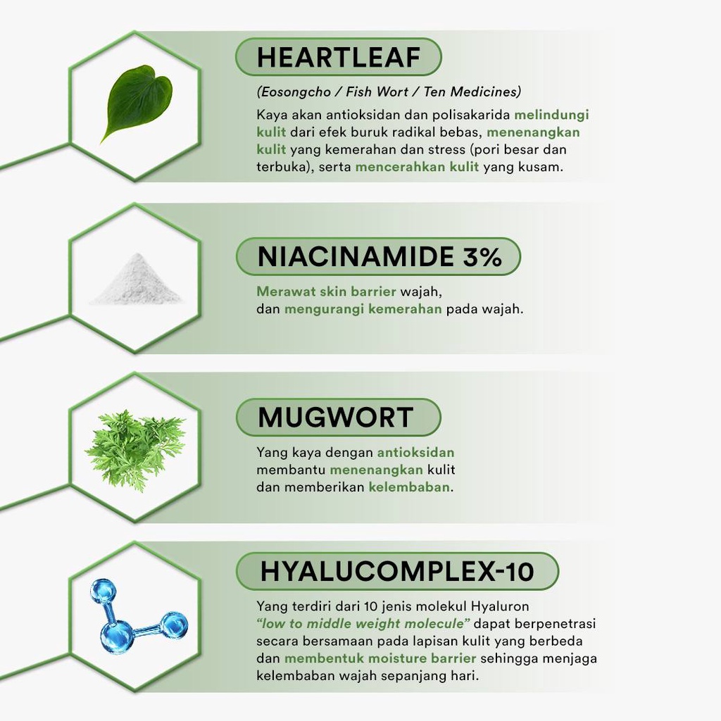 WHITELAB Heartleaf Skin Purifying Gel Mask - Masker Pembersih Pelembab Pori Kulit Wajah Kusam