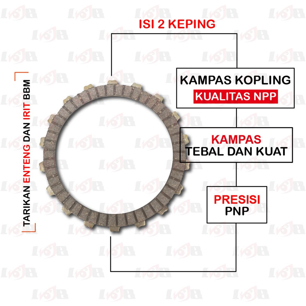 NPP Kampas Plat Kopling Vega ZR Lama Old Yamaha Clutch 2 Lembar
