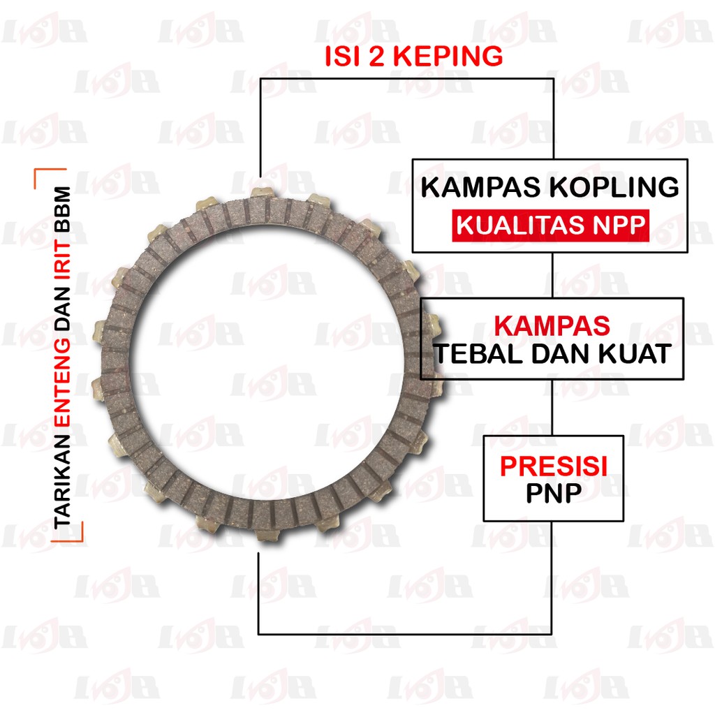 NPP Kampas Plat Kopling Vega ZR Lama Old Yamaha Clutch 2 Lembar