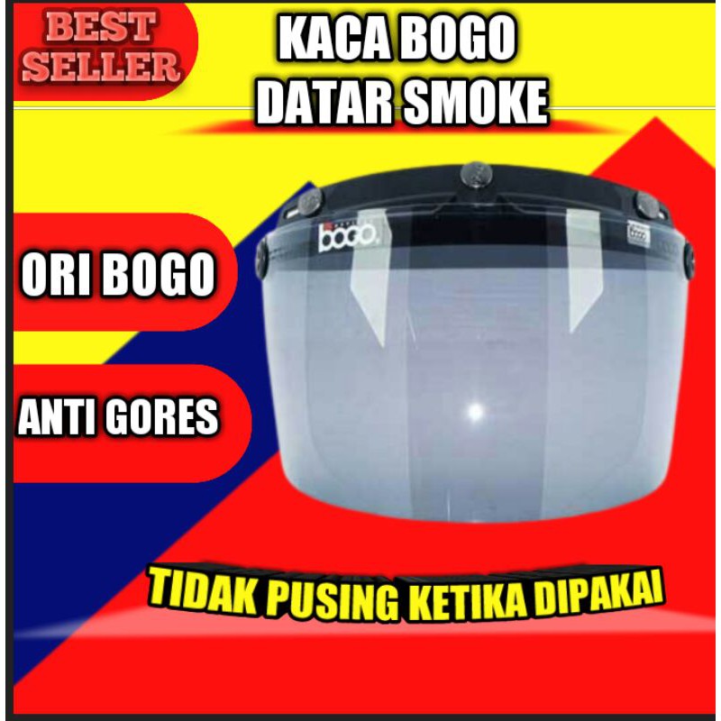 Aksesoris Helm Kaca Datar Gelap Visor Helem Bogo Dewasa Anak Wanita Pria Cewek Cowok Ori Sni Murah