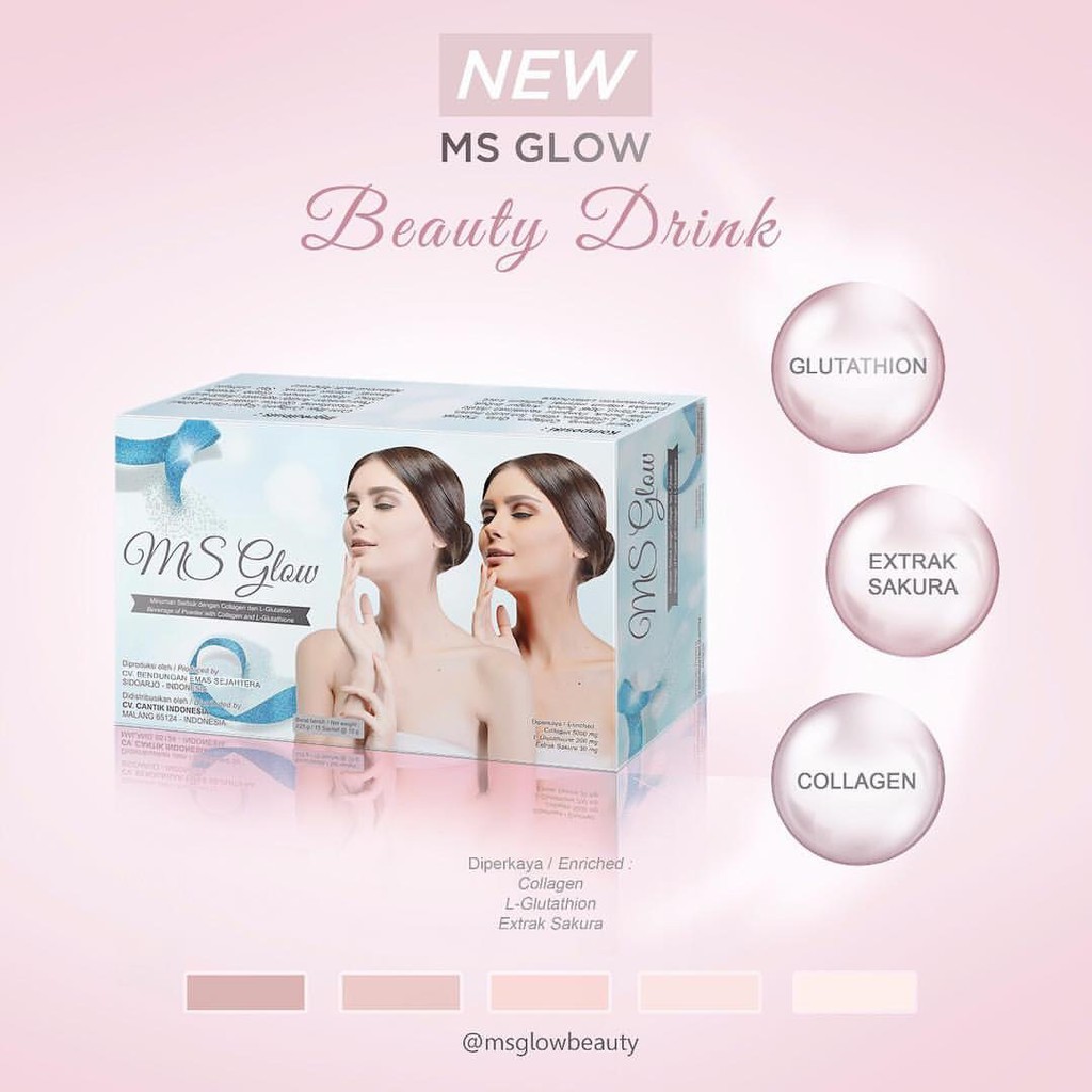 MS Glow Beauty Drink with Collagen Glutathion - Minuman  