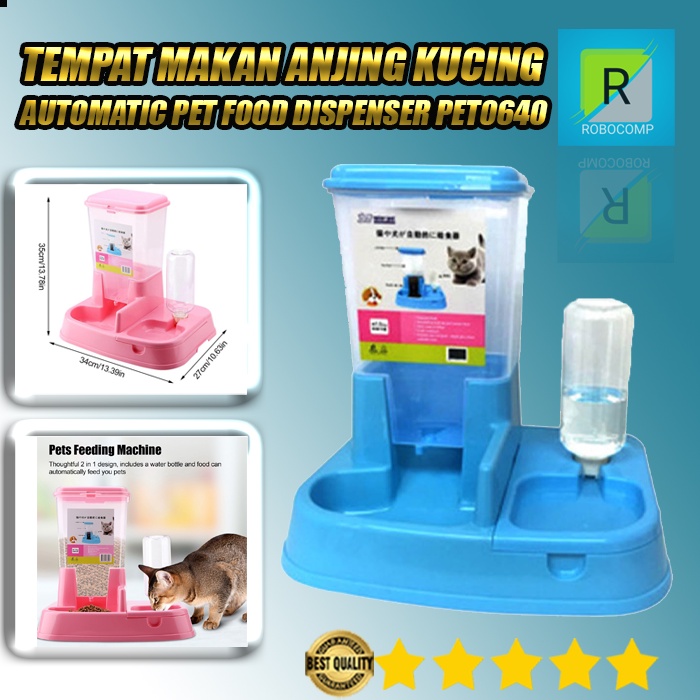 Tempat Makan Anjing Kucing Automatic Pet Food Dispenser PET0640 - Blue