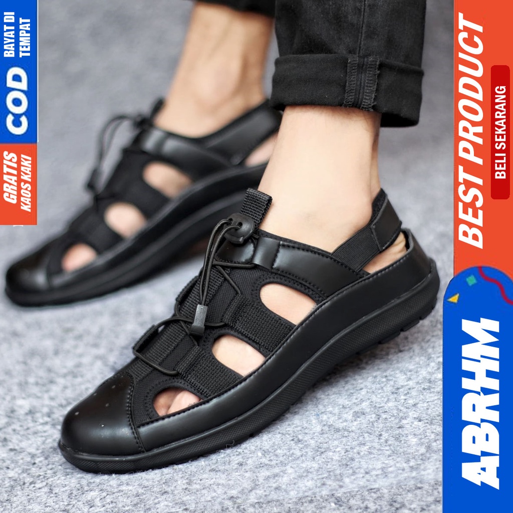 ABRHM x LEXA Sepatu Casual Slop Kasual pria kulit Sintetis Santai Original