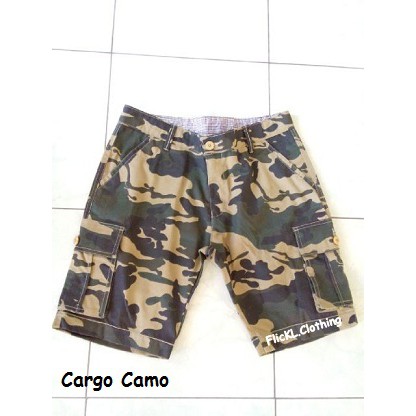 Celana Cargo Camo Loreng Pendek Pria Pants