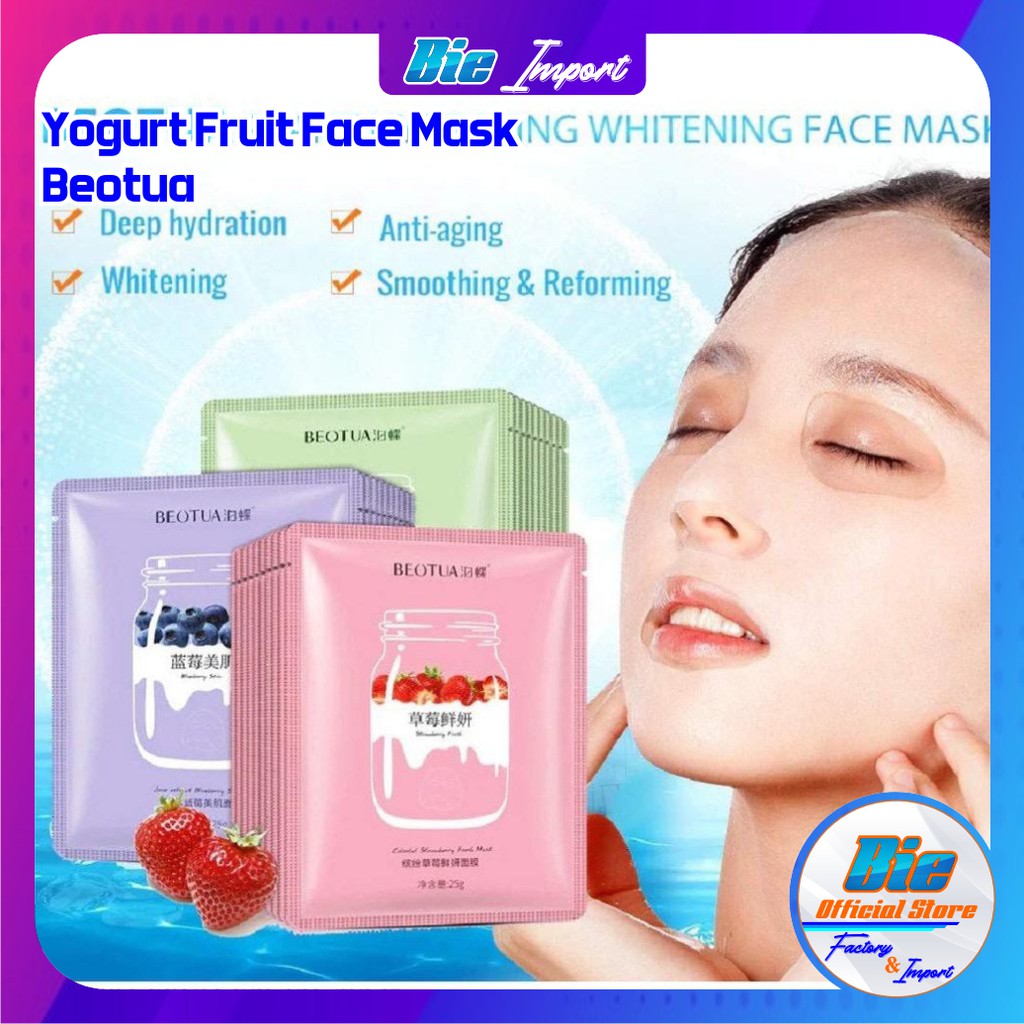 BIOTUA Yogurt Fruit Facial Mask / Masker Wajah