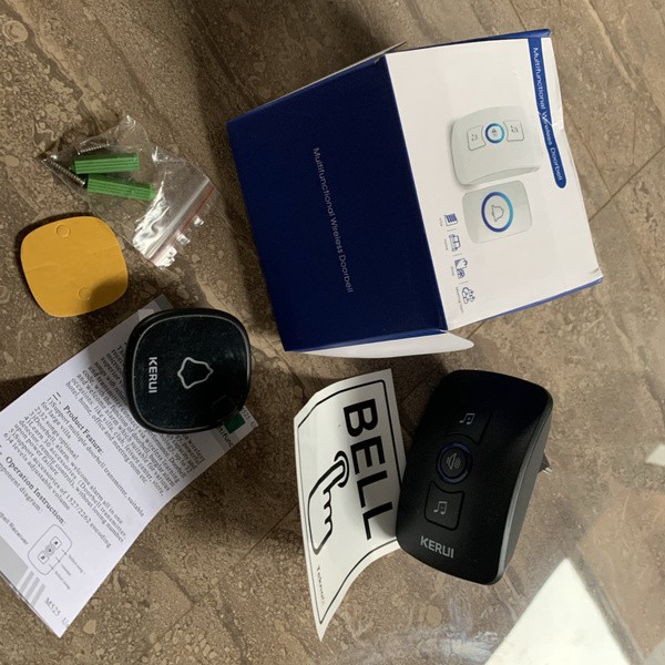 BEL RUMAH TANPA KABEL BELL PINTU RUMAH WIRELESS WATERPROOF ALARM RUMAH SENSOR DOORBELL JS121