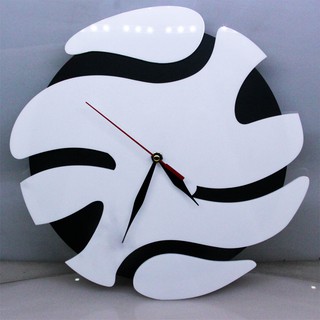  Jam  Dinding  Akrilik Modern Simple Minimalis  Putih Hitam 