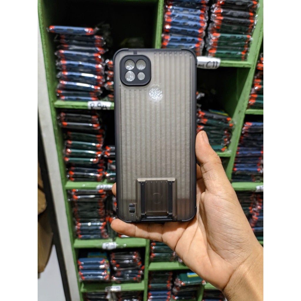 case koper 2 in 1 dudukan braket for Realme C21 C21Y Dengan Pelindung kamera