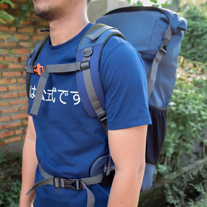 Tas Ransel Gunung Carrier 50 Liter Backpack Ultralight Outdoor Irco Ambalika Navy
