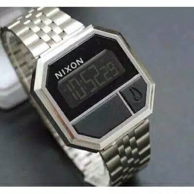 JAM TANGAN PRIA NIXON RERUN RANTAI SILVER