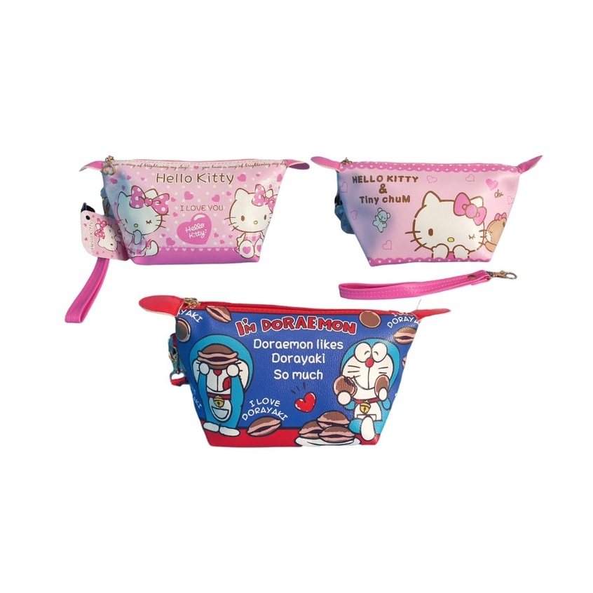 POUCH KOSMETIK DORAEMON / POUCH KOSMETIK HELLOKITTY / TAS MAKE UP HELLOKITTY / TAS MAKE UP DORAEMON 