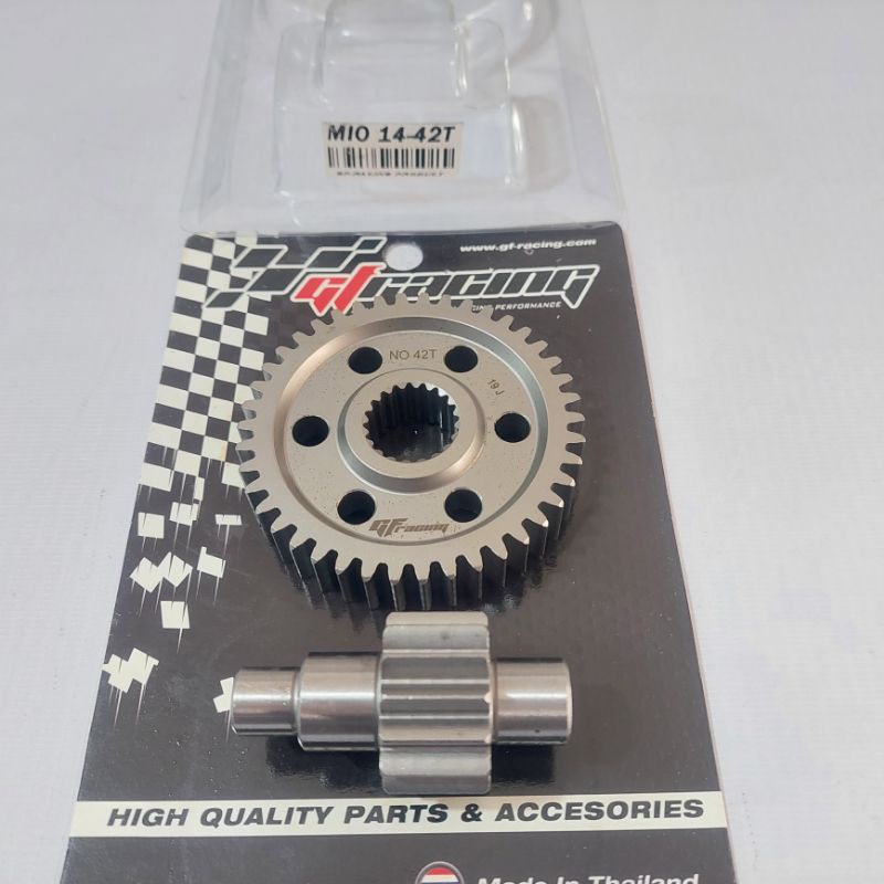 GIGI RASIO  GF RACING  14-42 BUAT YAMAHA  MIO ,MIO SMILE, MIO SPORTY, MIO SOUL,NOUVO,FINO